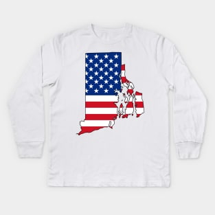 Rhode Island USA Kids Long Sleeve T-Shirt